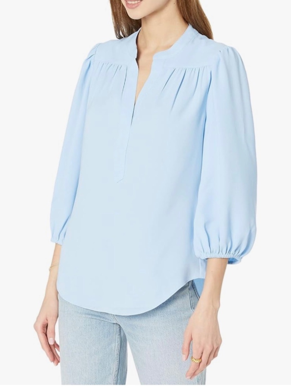 Trina Turk Relativity Blouse in Light Blue